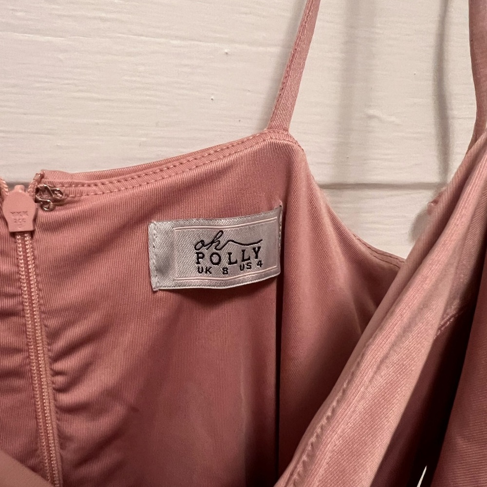 Cowl Neck A-Line Mini Dress in Mauve